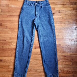 Lee Casuals Jeans Womens 4 M Blue Denim Vintage Tapered Leg high waist mom